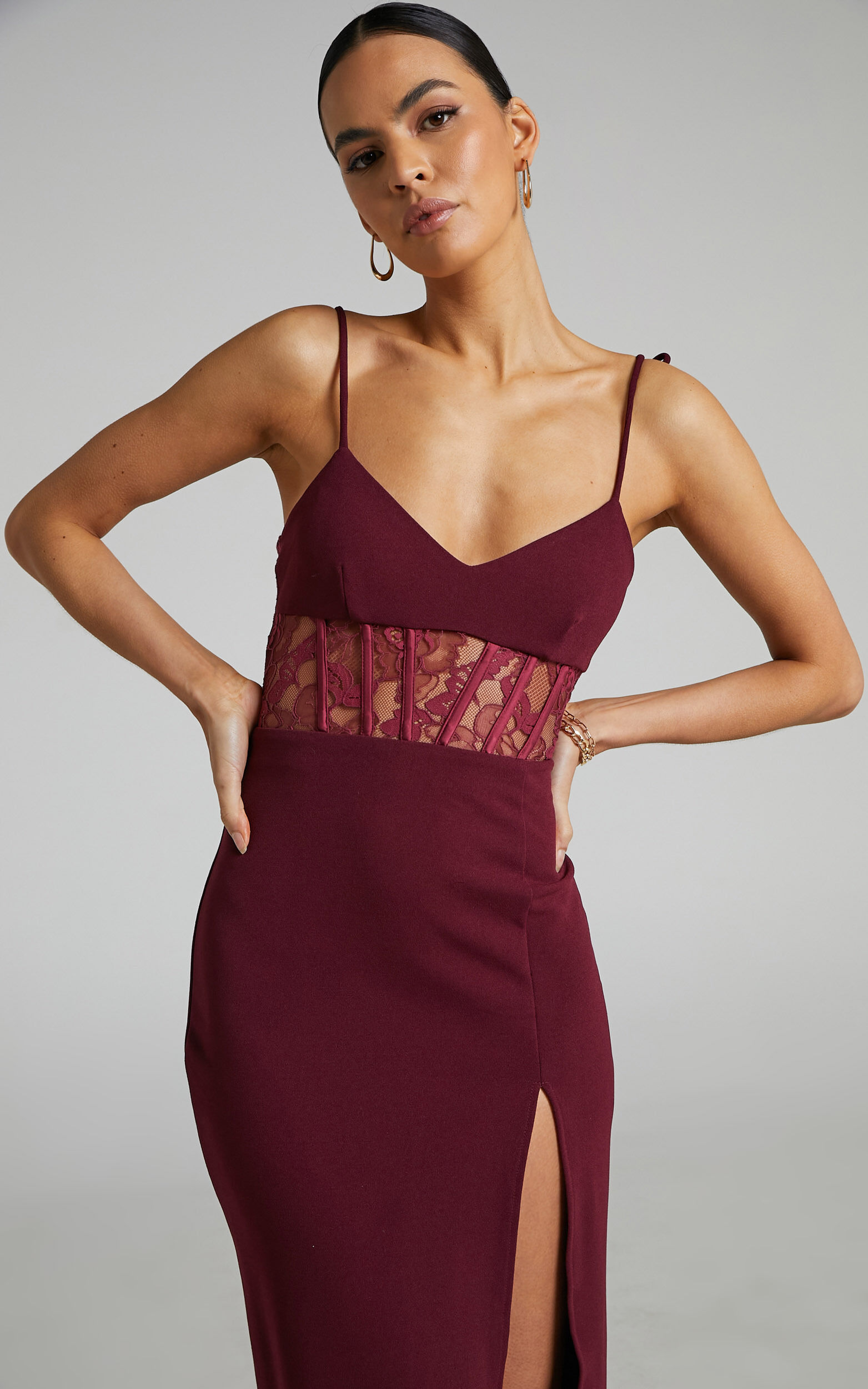 Maroon pencil dress hot sale