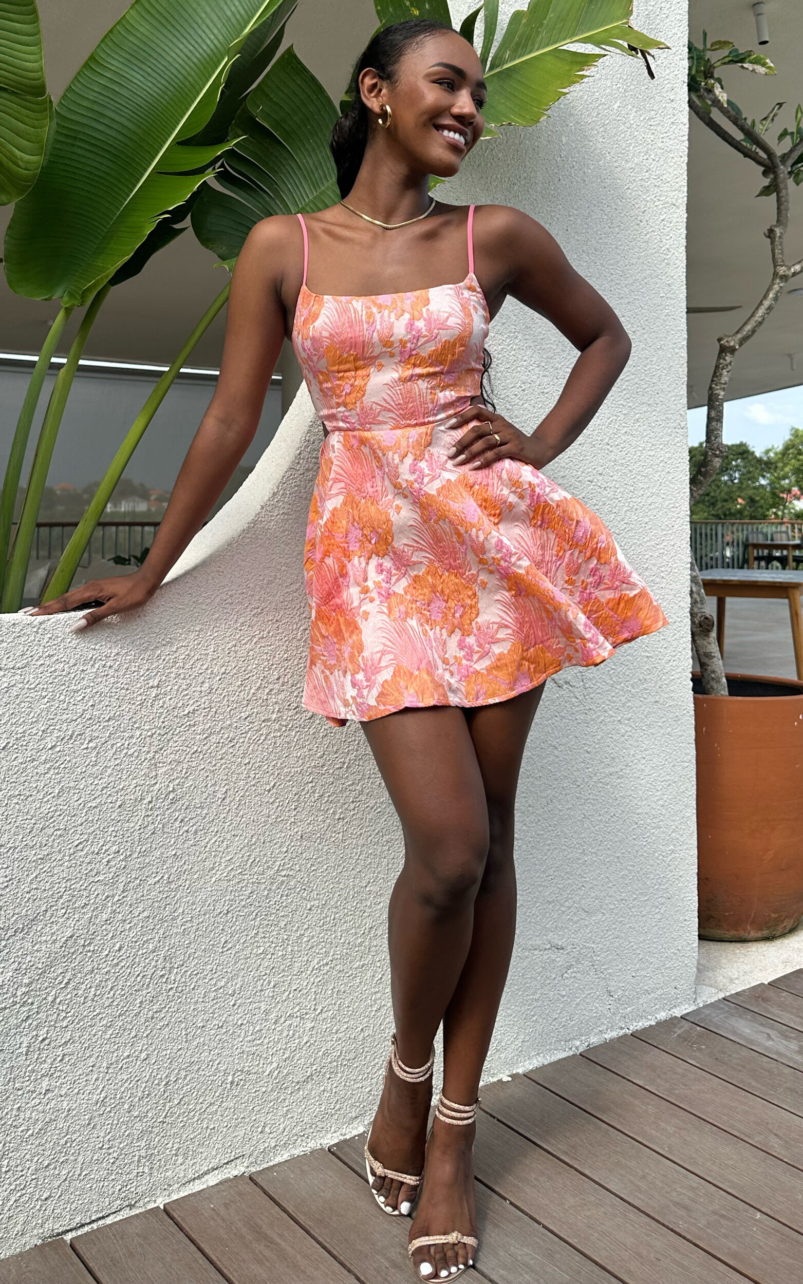 Strappy cut out dress sale