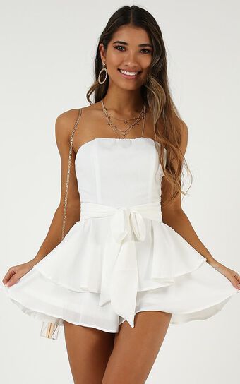 Beyond Dreams Playsuit In White 