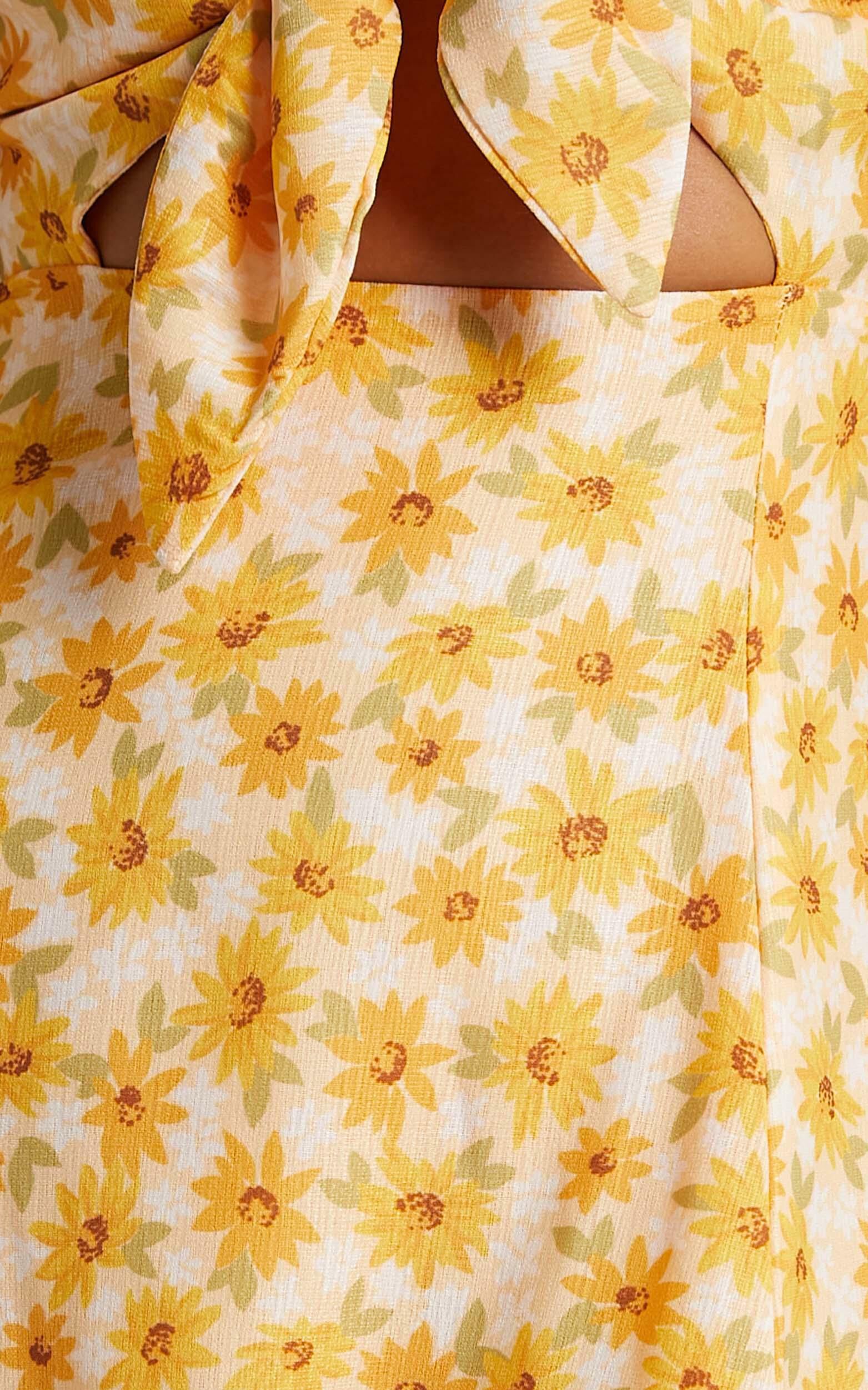 Sunflower Print Midi Dress | White House Black Market