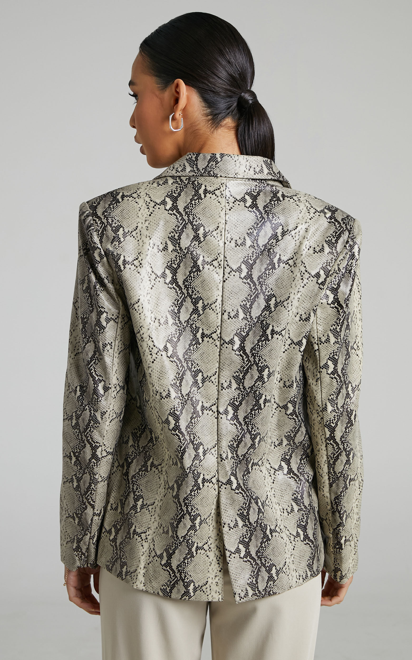 Plus size snakeskin blazer shop