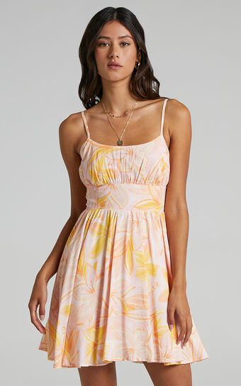 Summer Jam Sweetheart Mini Dress in Summer Floral