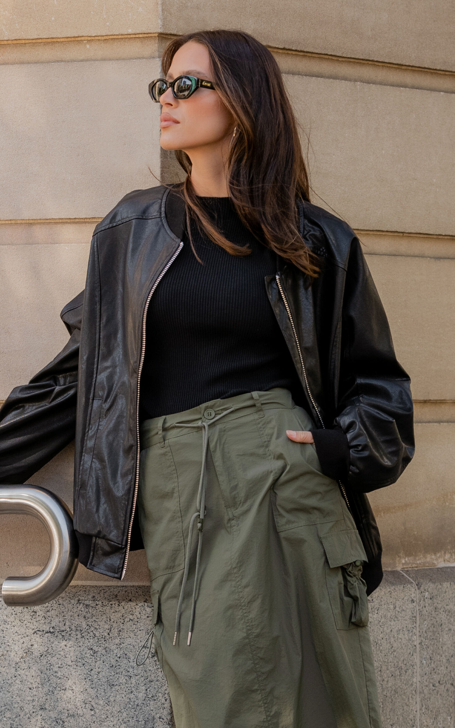 Faux leather top jacket nz