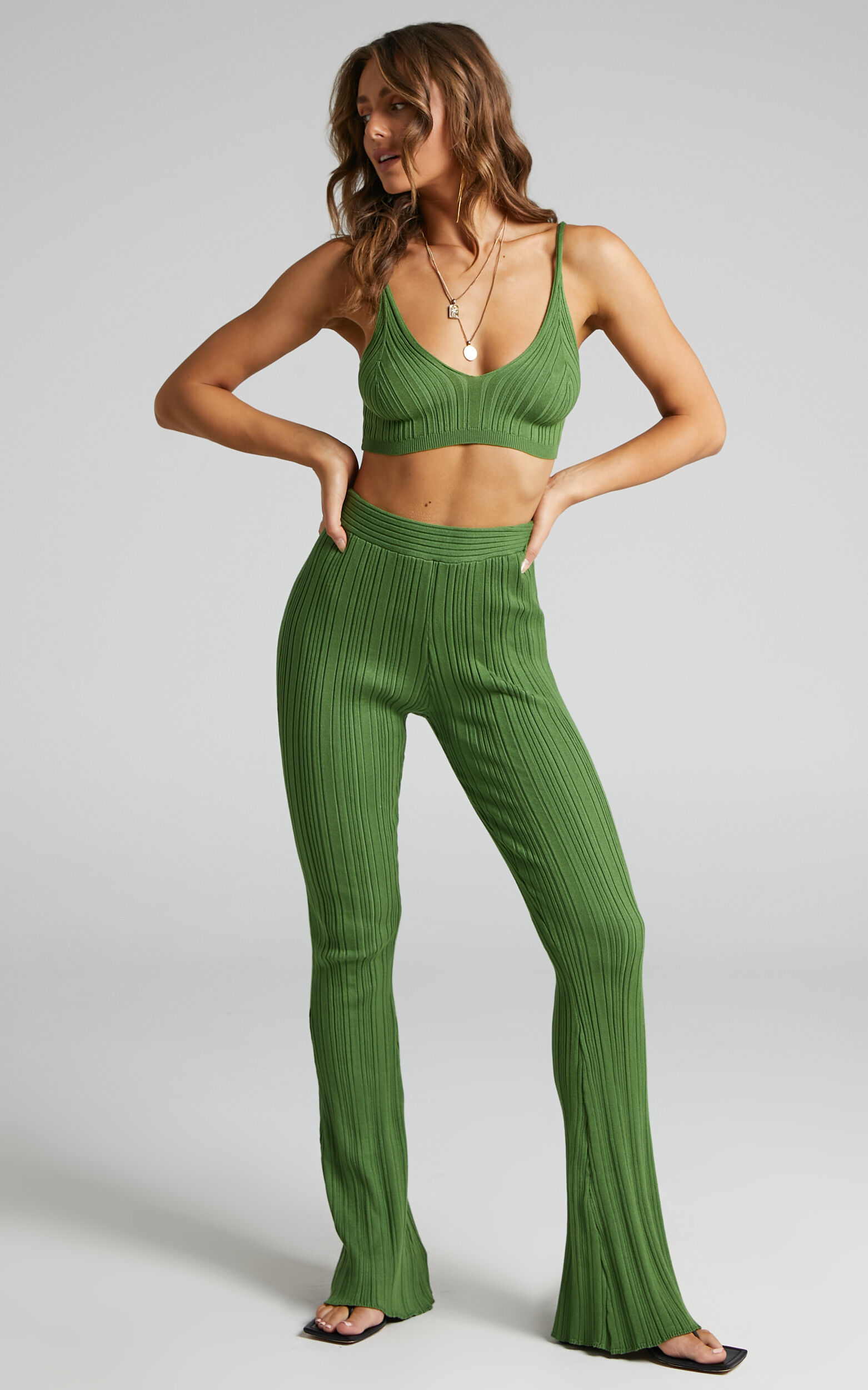 Bralette and shop pant set