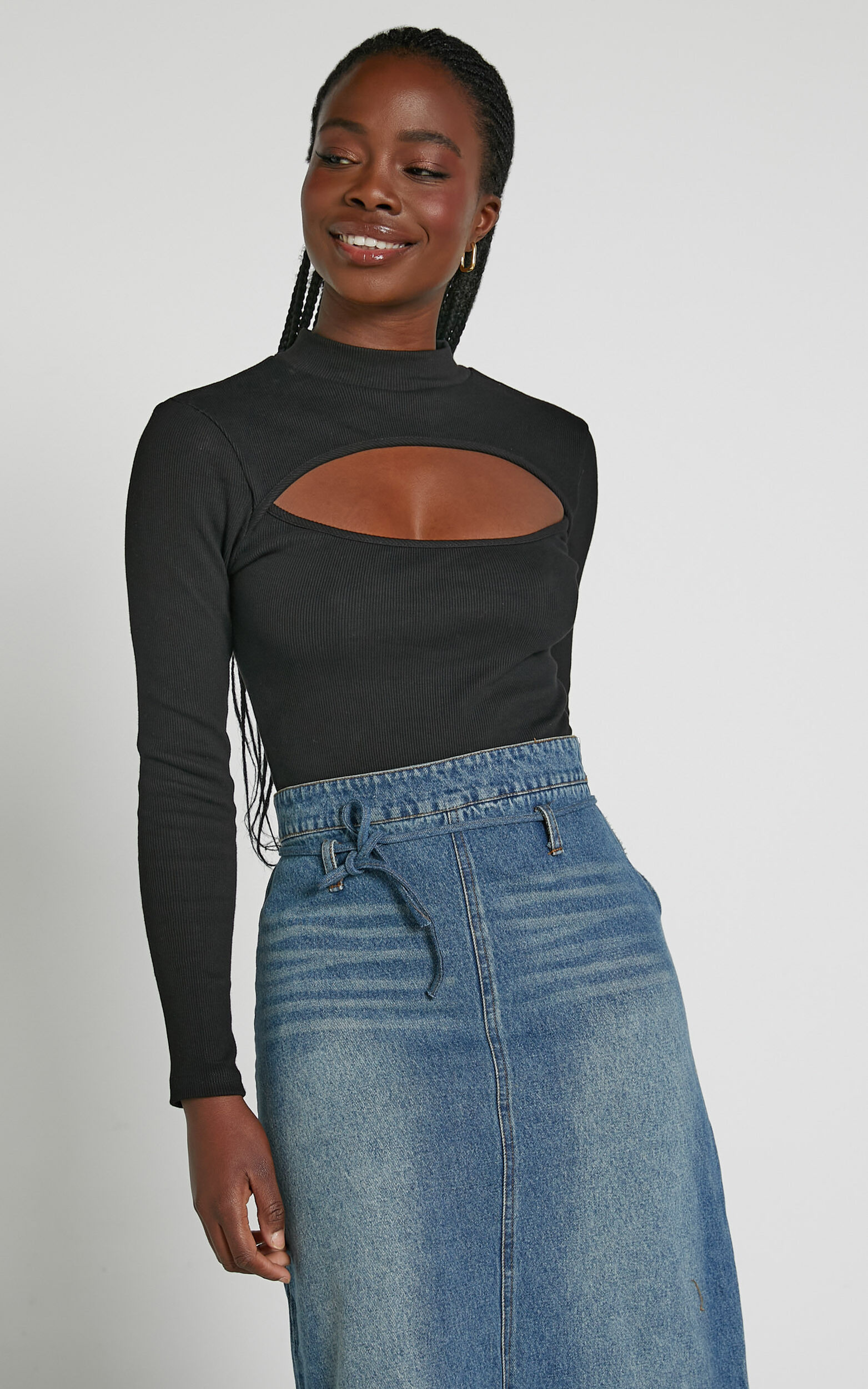 Black Ribbed Turtleneck Bodysuits Nz With Long Puff Sleeves Sexy
