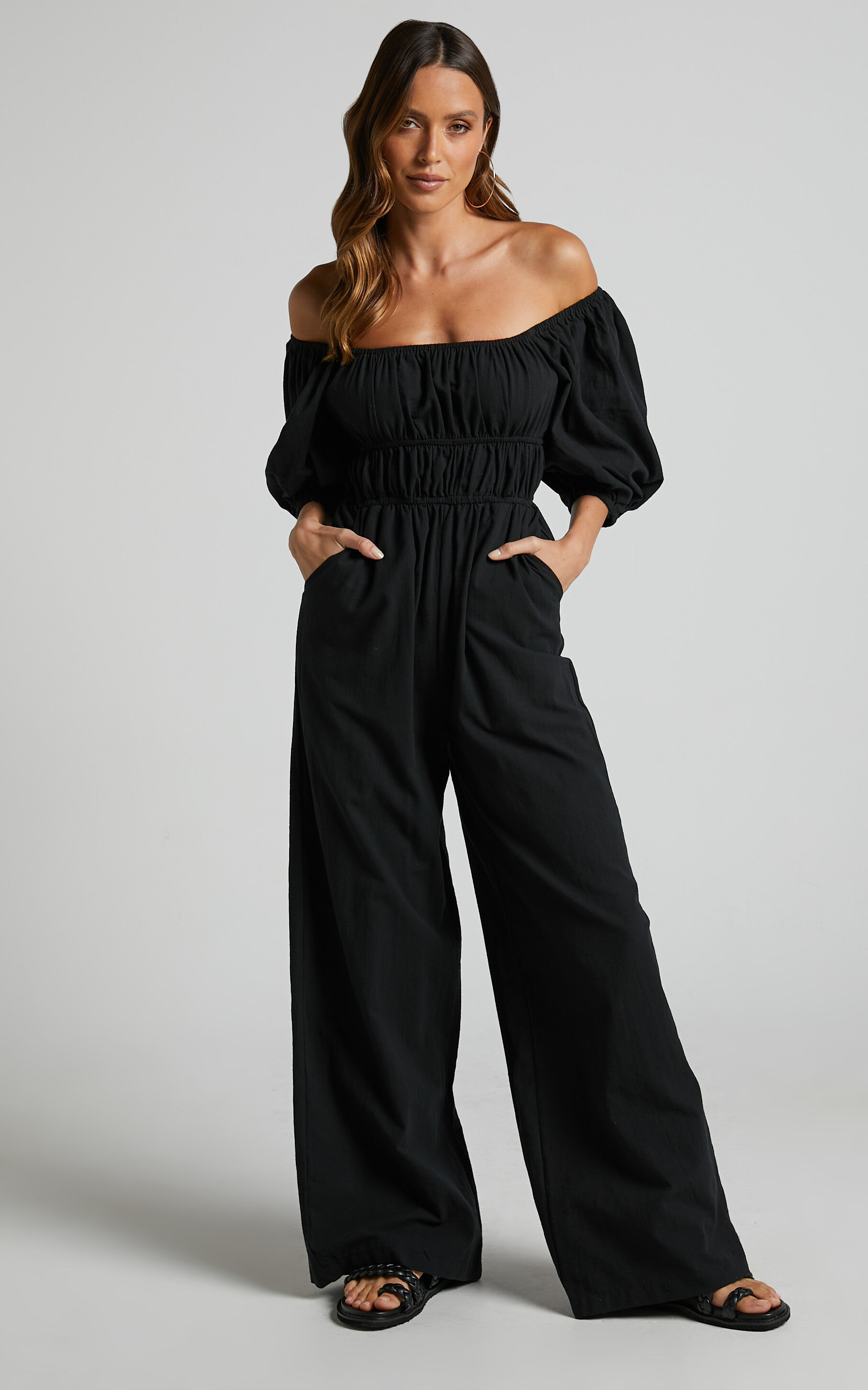 Showpo black sale jumpsuit