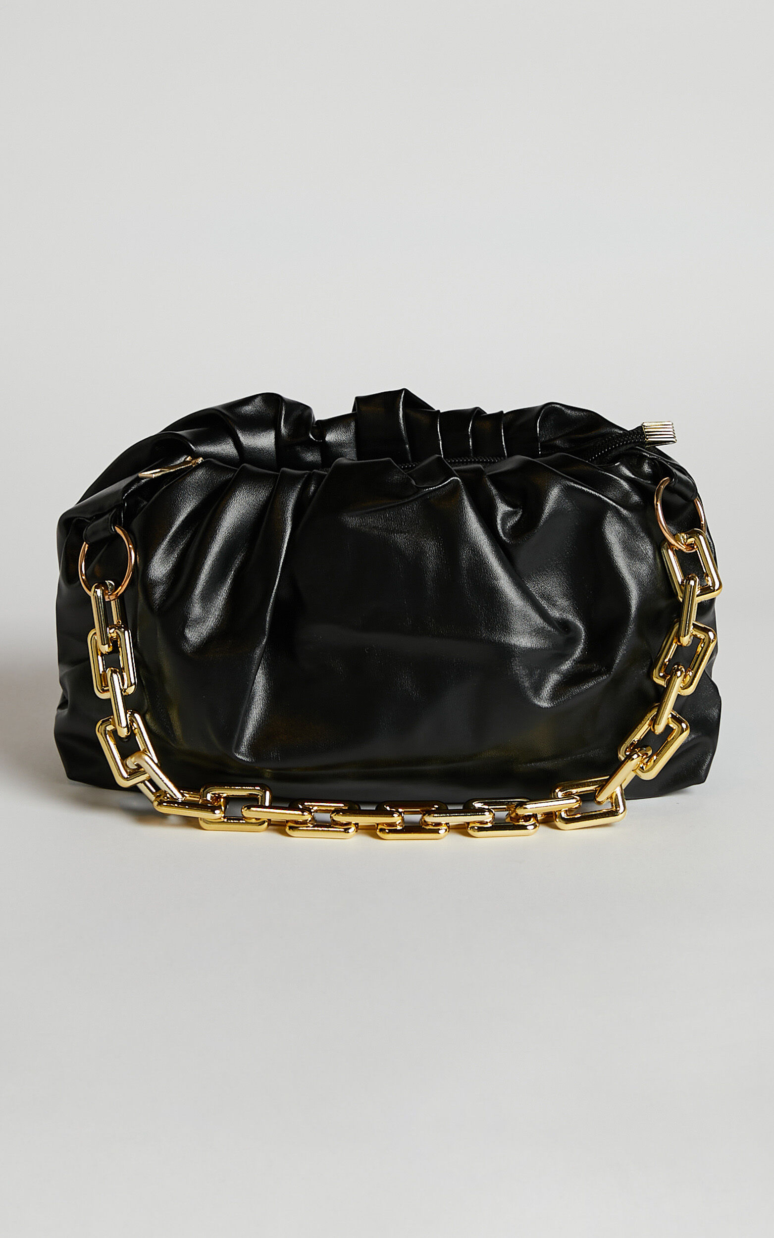 Black and gold chain bag sales