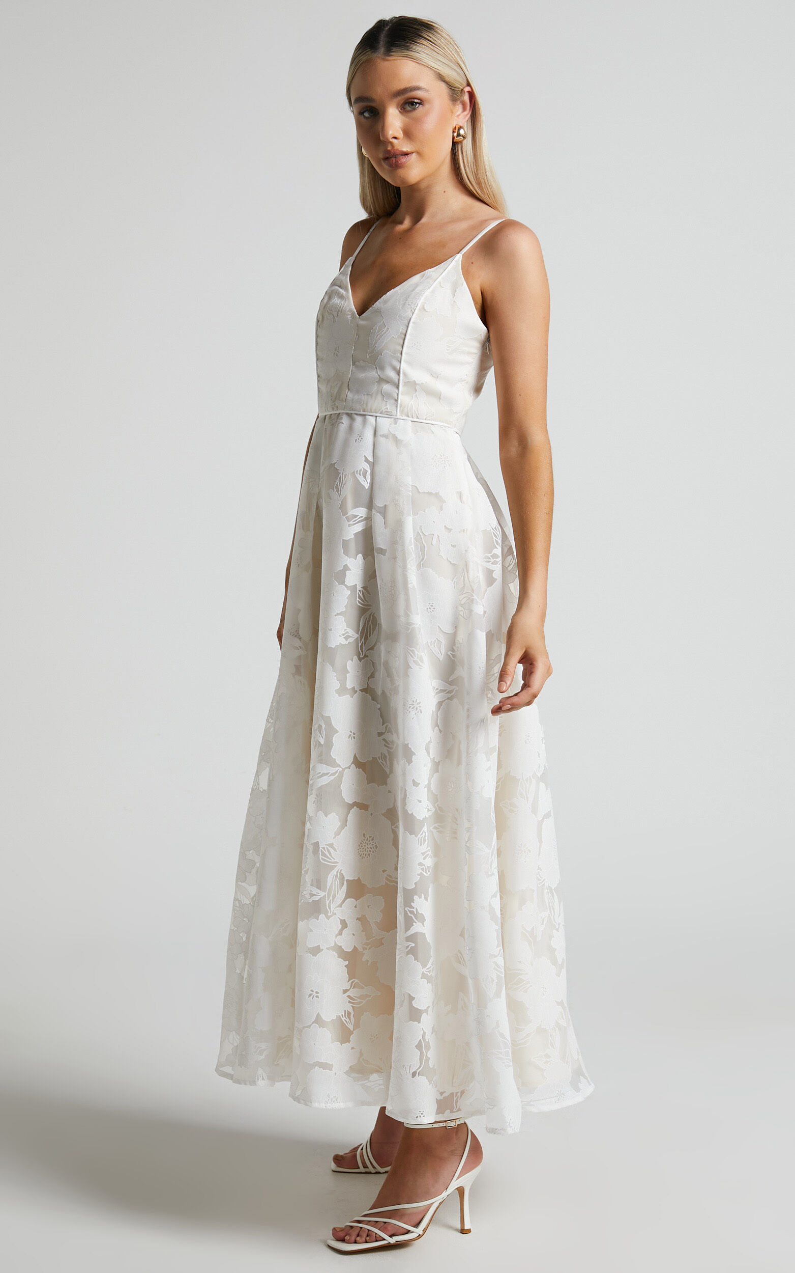 Plunge fit and deals flare dress
