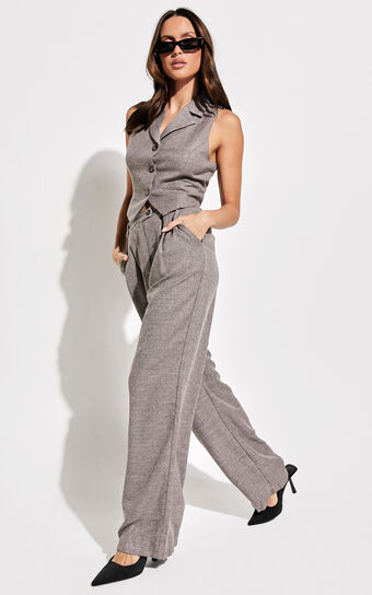 Andie Pants - High Waist Tailored Pants in Grey