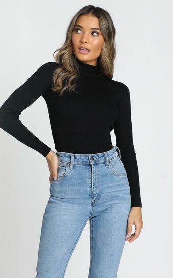 Lust For Life Knit Top in Black
