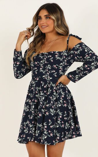 Constant State Dress In Navy Floral