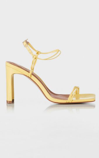 Alias Mae - Camellia Heels in Yellow Leather