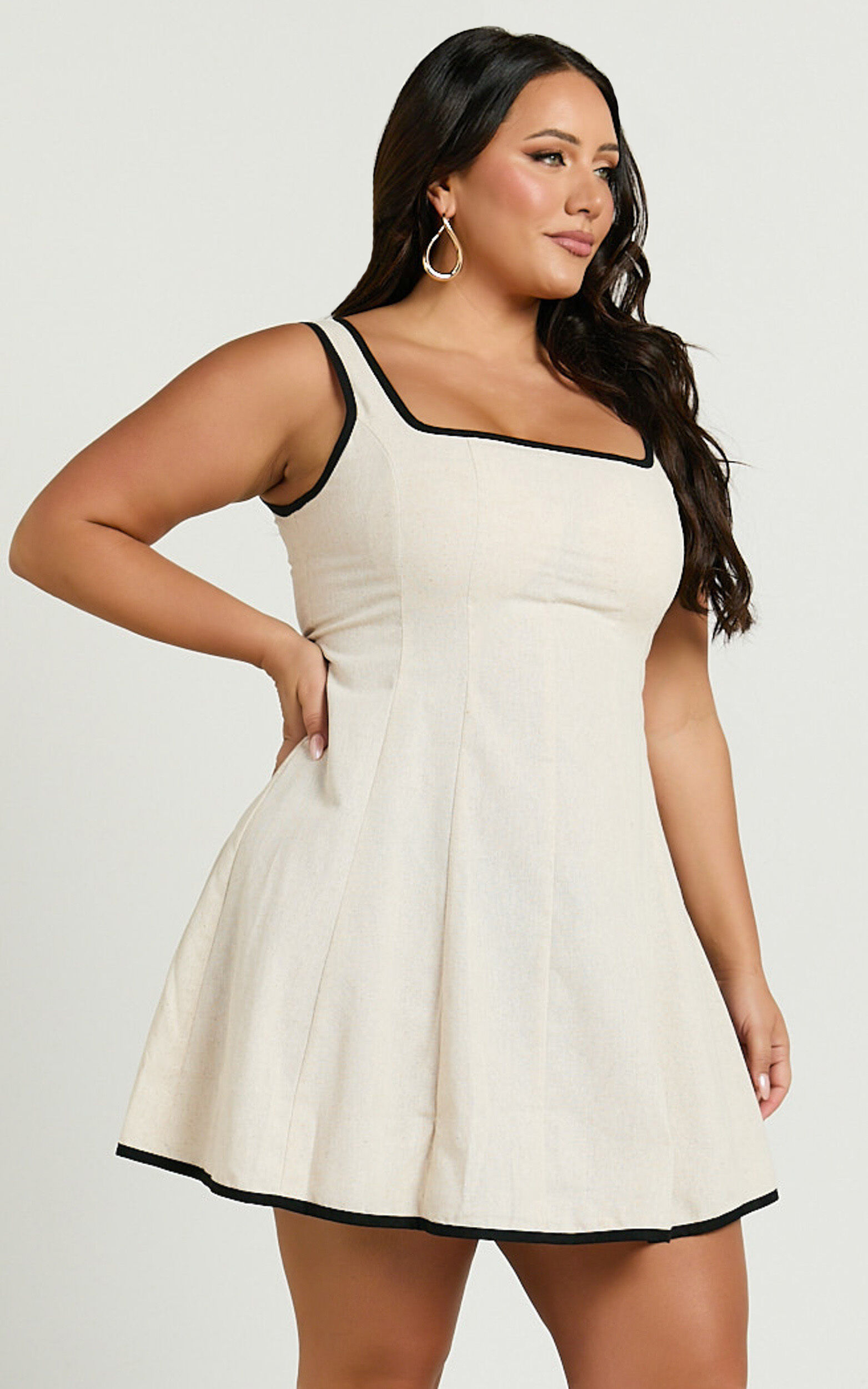 Open Back Linen Maxi Dress Winona | linenhandmadestudio.com