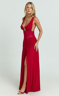 Runaway The Label - Denver Maxi Dress in Red
