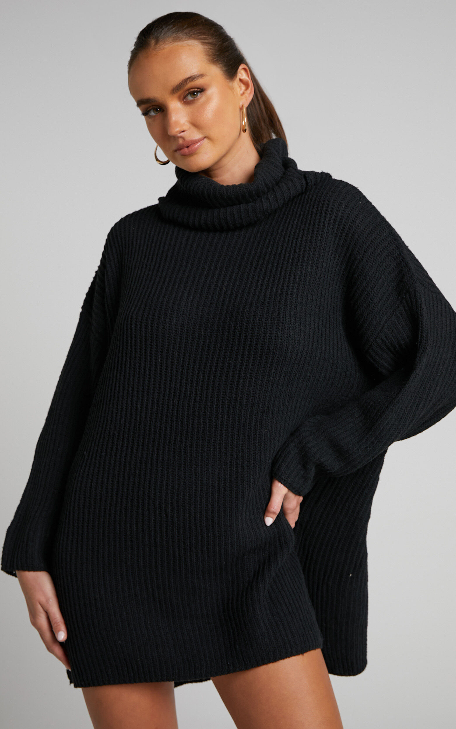 Oversized turtleneck jumper dress new arrivals