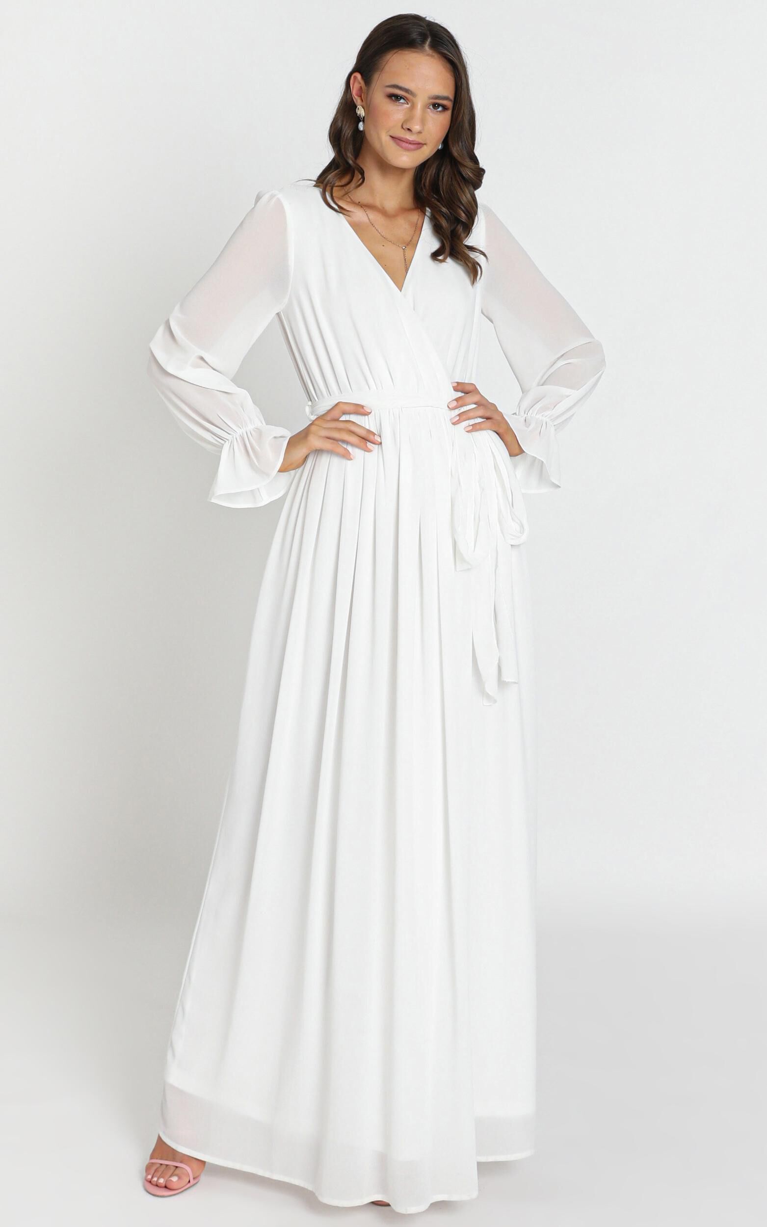 White sheath maxi dress cheap