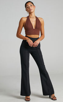 Roschel Pants - High Waisted Flared Pants in Black