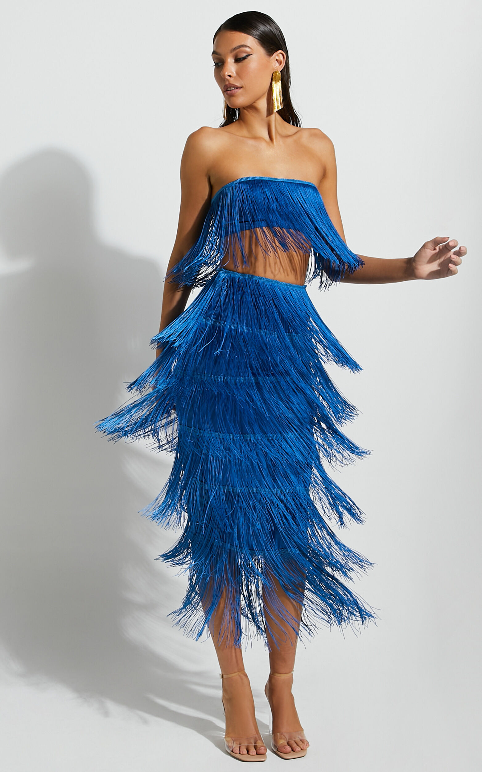 Two piece fringe outfit top