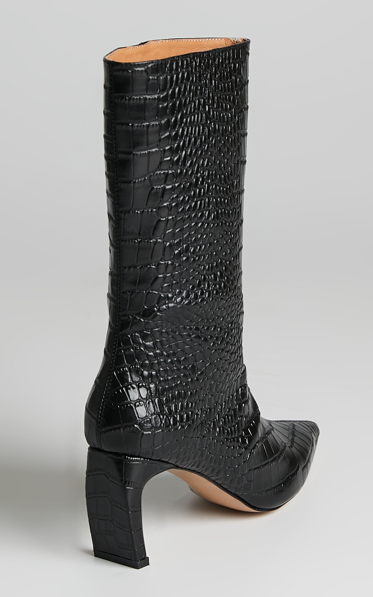 Alias Mae Jax Boots in Black Croc Showpo