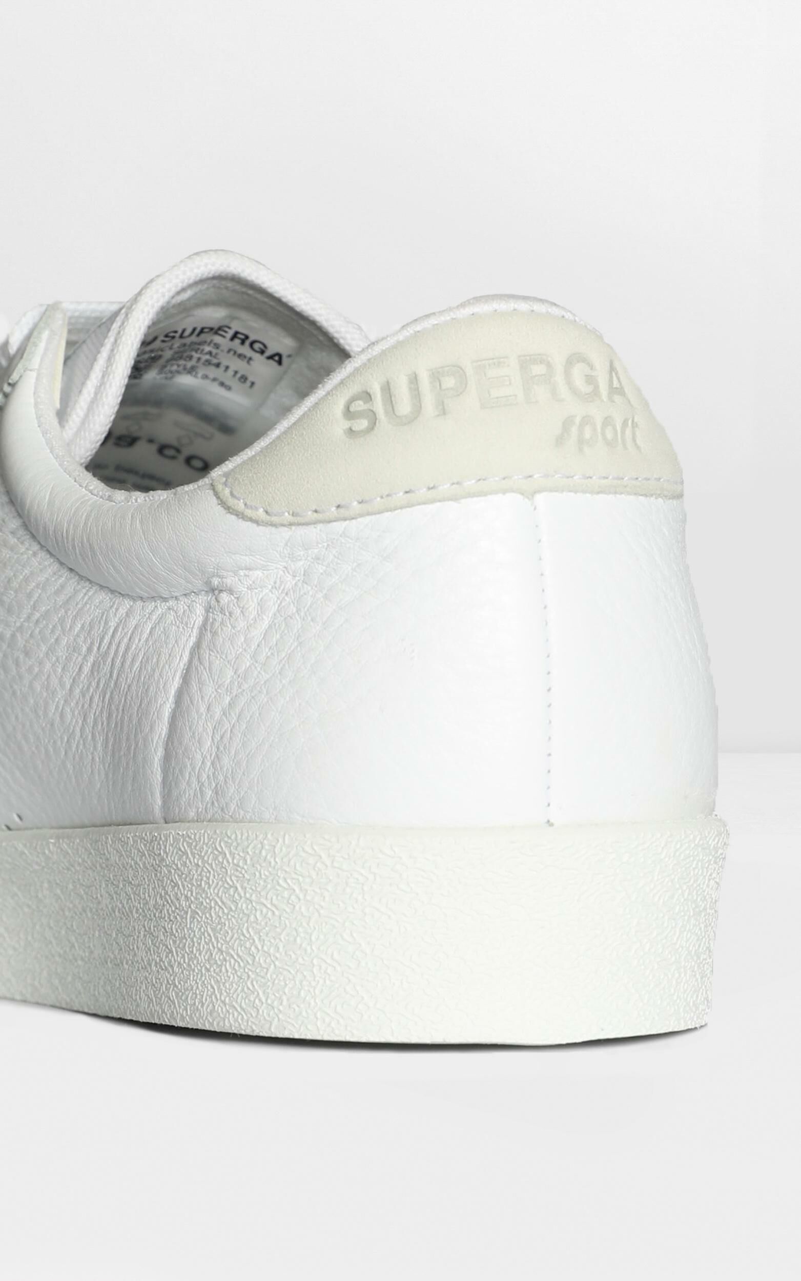 Superga 2843 Clubs Comfleau In White Leather Showpo
