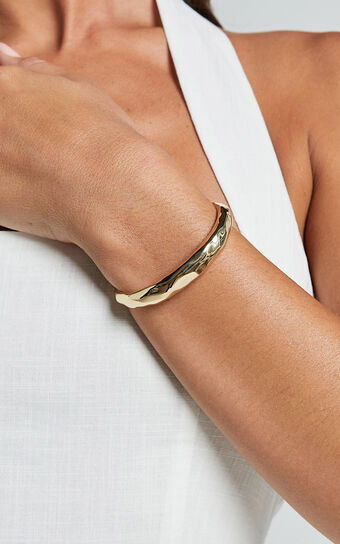 Marcia Bangle - Open Bangle in Gold