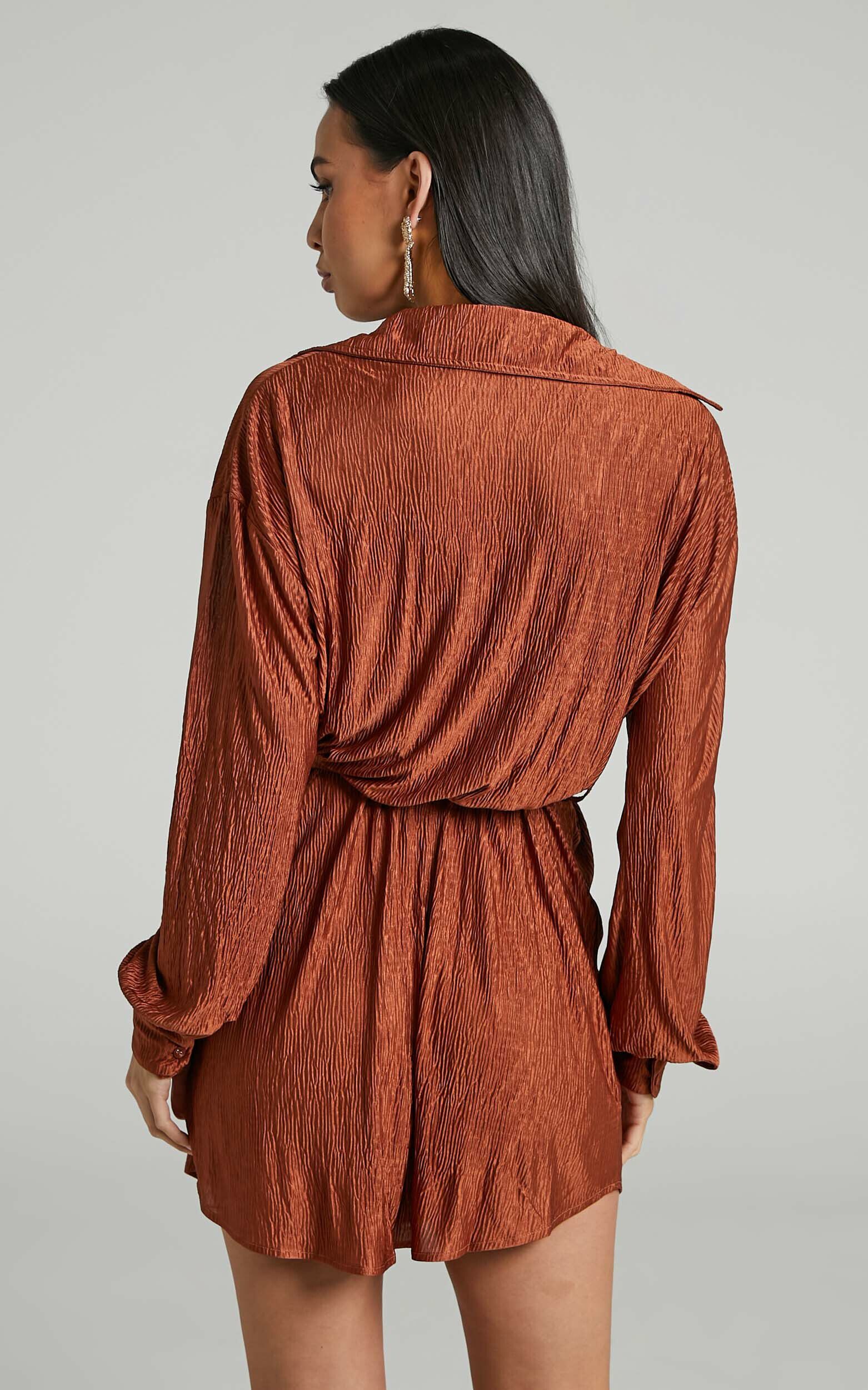 Belted button up dress hot sale