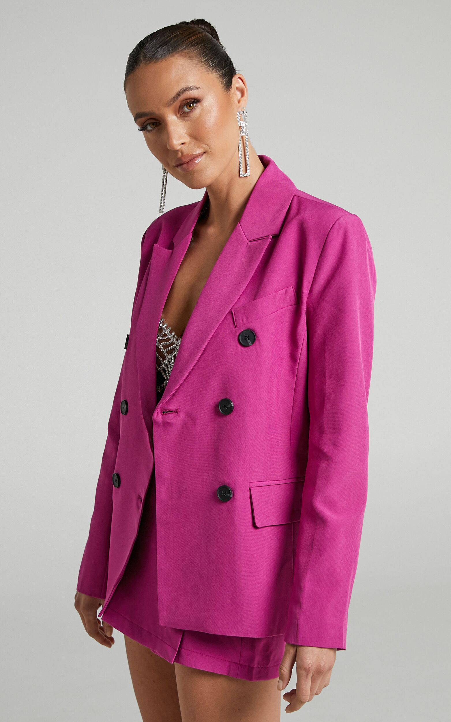 Aguila Double Breasted Blazer in Orchid