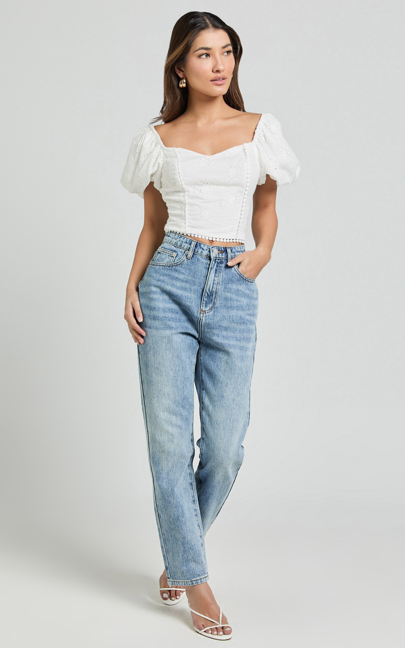 Paloma Puff SleeveBodySuitsホワイトM 平大路えみ