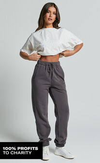 The Hunger Project X Showpo - THP Track Pants in Grey