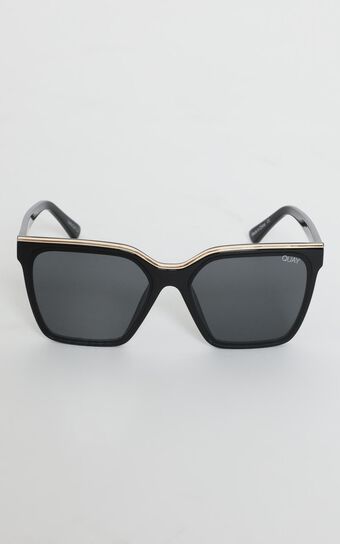 Quay X Lizzo - Level Up Sunglasses in Black and Smoke Lens
