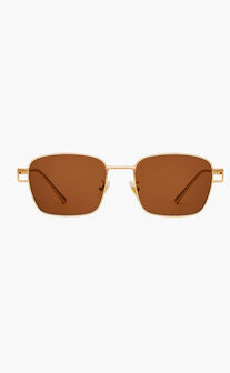 Remi Sunglasses - Square Thin Rim Sunglasses in Gold