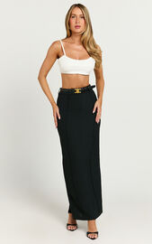 Stella Maxi Skirt - High Waisted Pencil Skirt in Black | Showpo