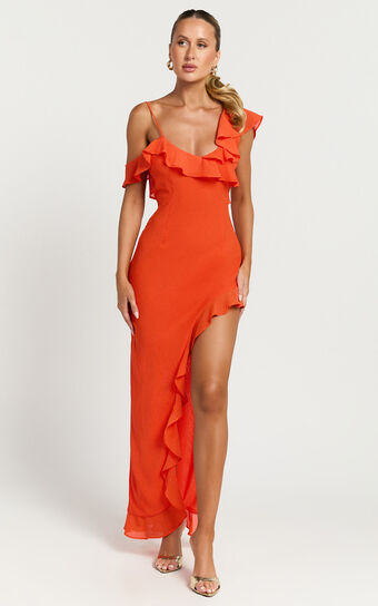 Runaway The Label -  Dalia Maxi Dress in Tangerine