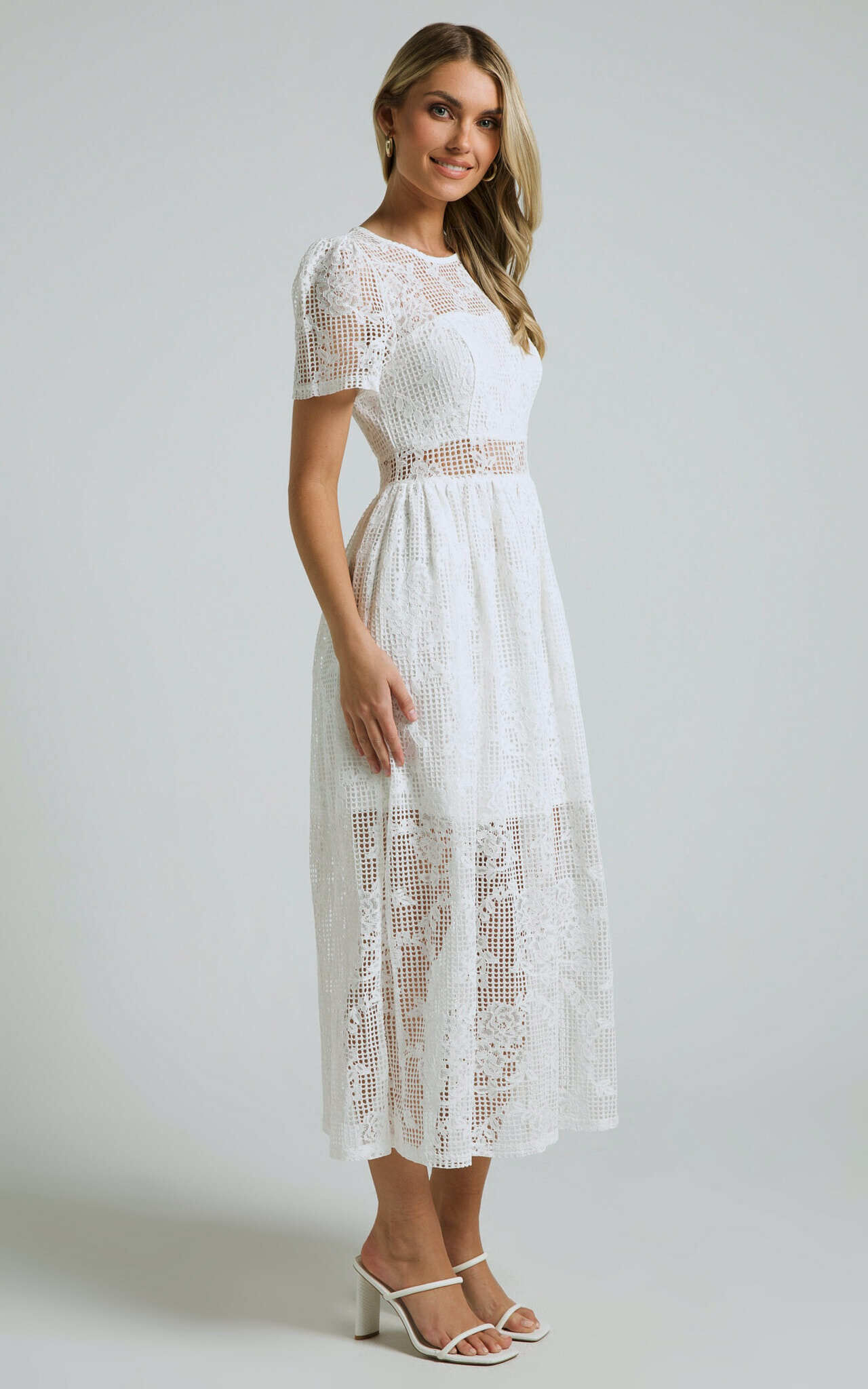 Short sleeve cheap ivory dress