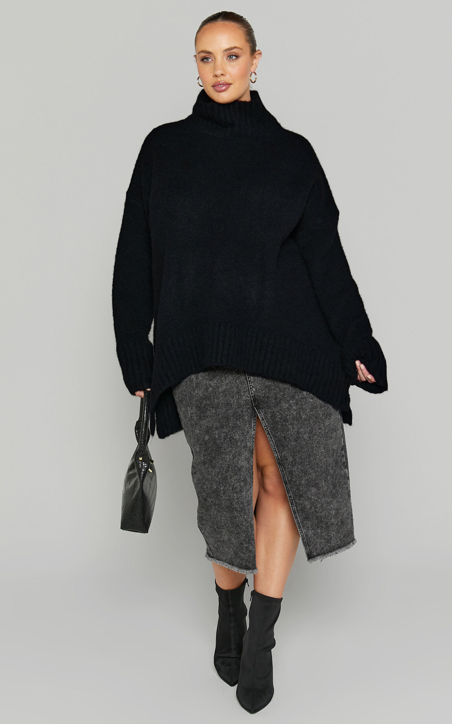 Oversized turtle neck jumper discount