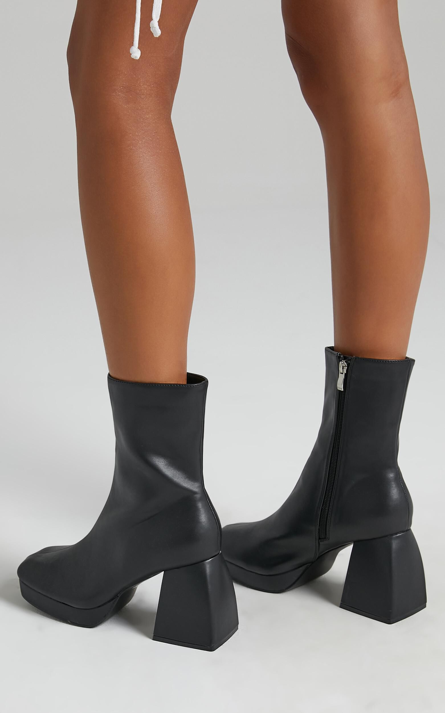 Black boots public online desire