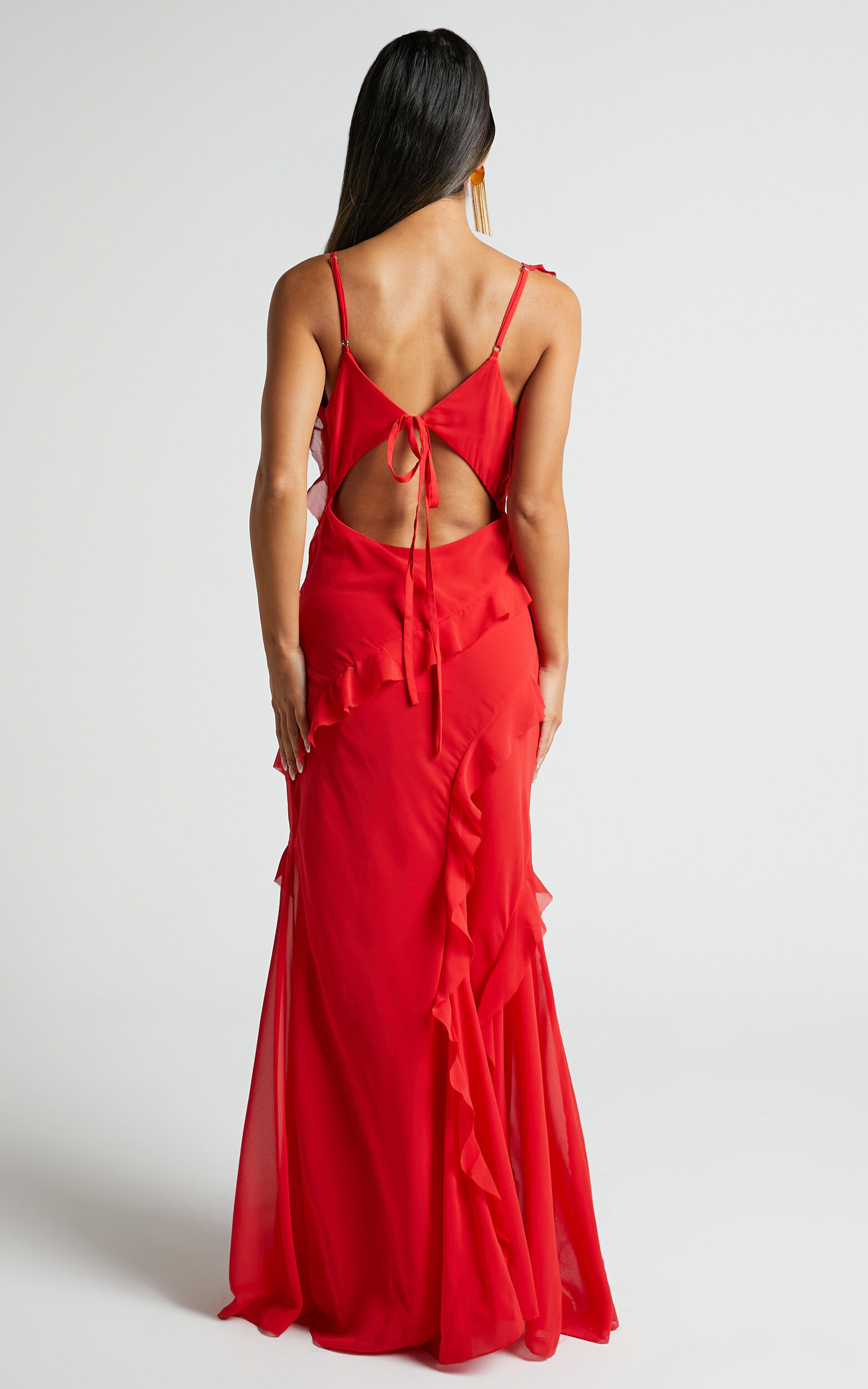 Showpo red maxi dress top
