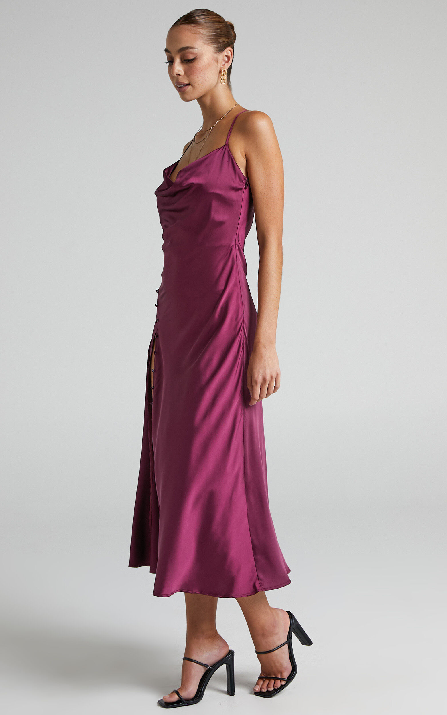 Magenta slip dress cheap