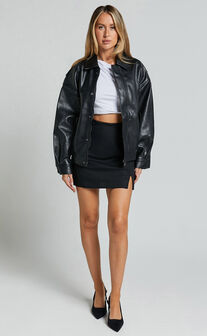 Lioness - Kenny Bomber Jacket in Jet Black
