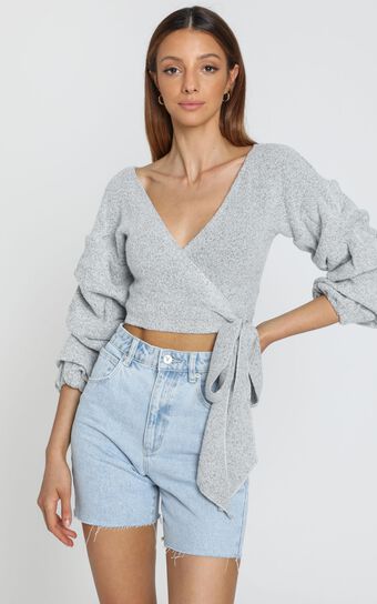 Good Decisions Knit Top in Grey