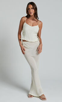 LIONESS - ENDLESS MAXI SKIRT in Ivory