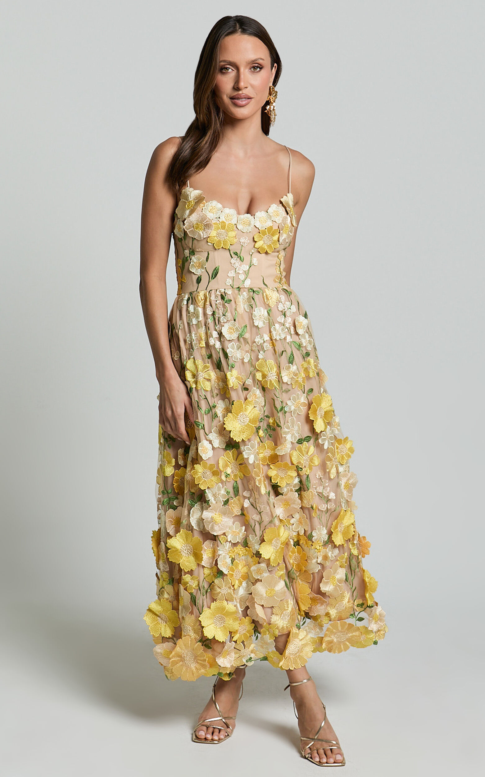 Flower dress yellow online