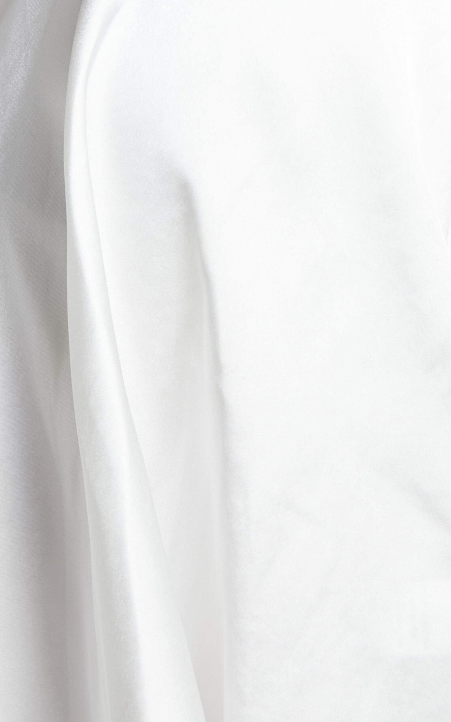 Almaeh Mini Dress - Twist Front Cut Out Strapless Slip Dress in White ...