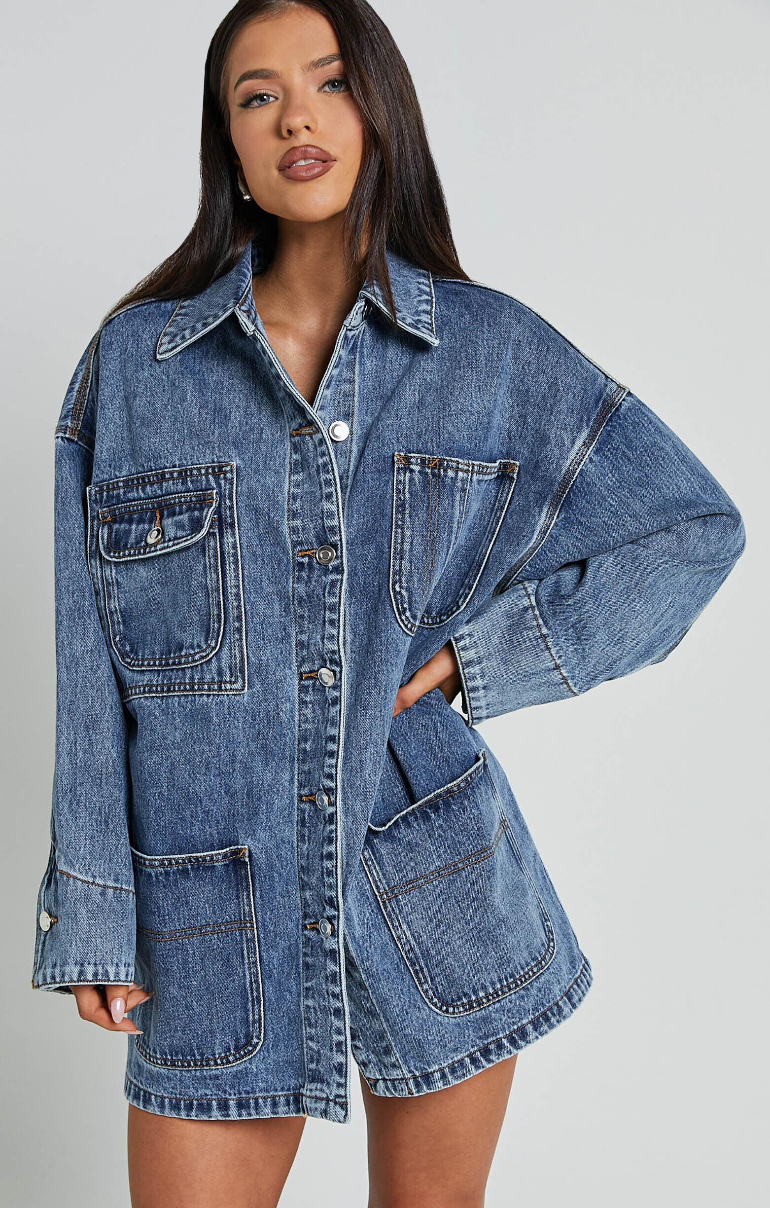 Full sleeve jeans jacket hotsell