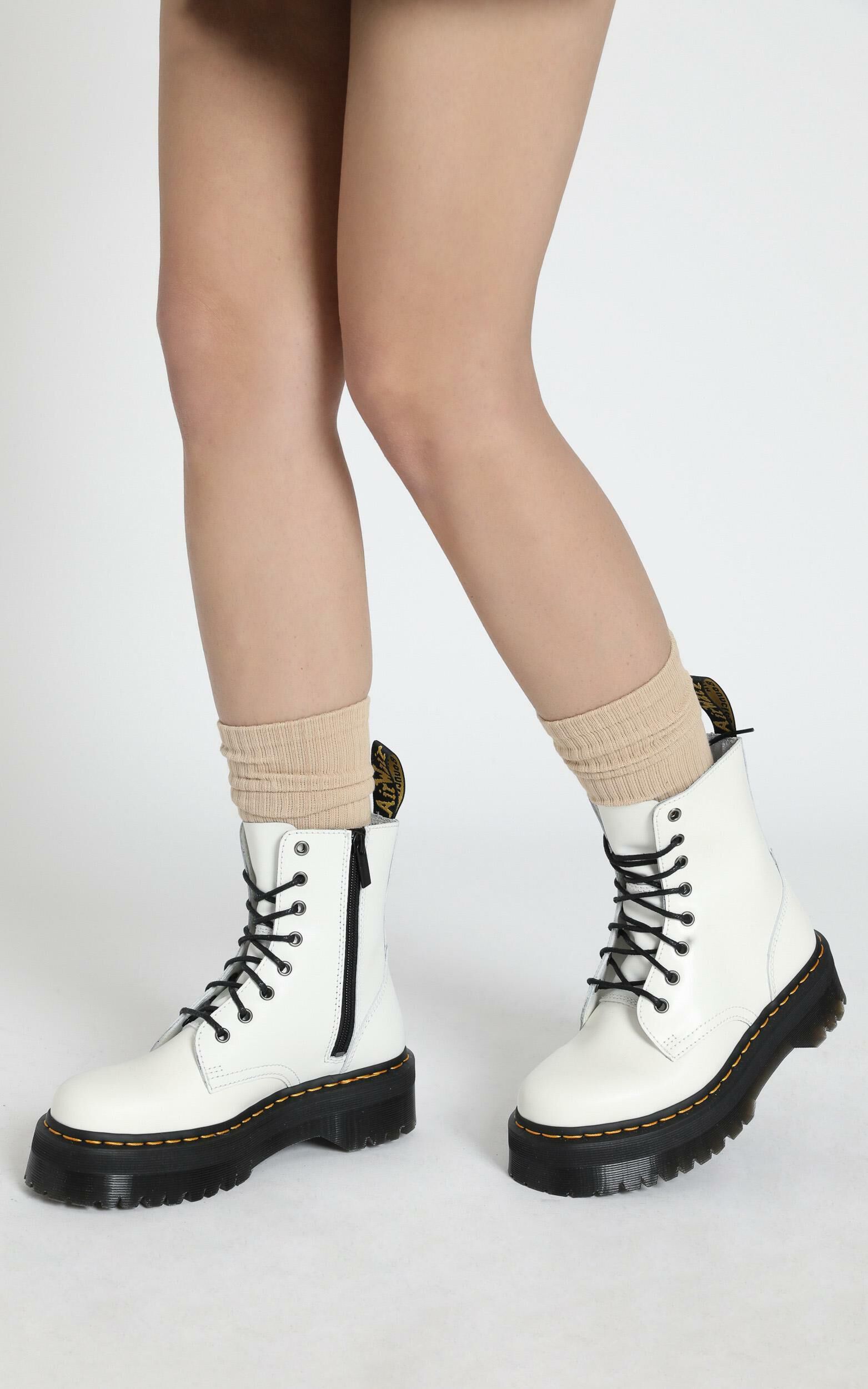 White jadon 8 eye boots hot sale