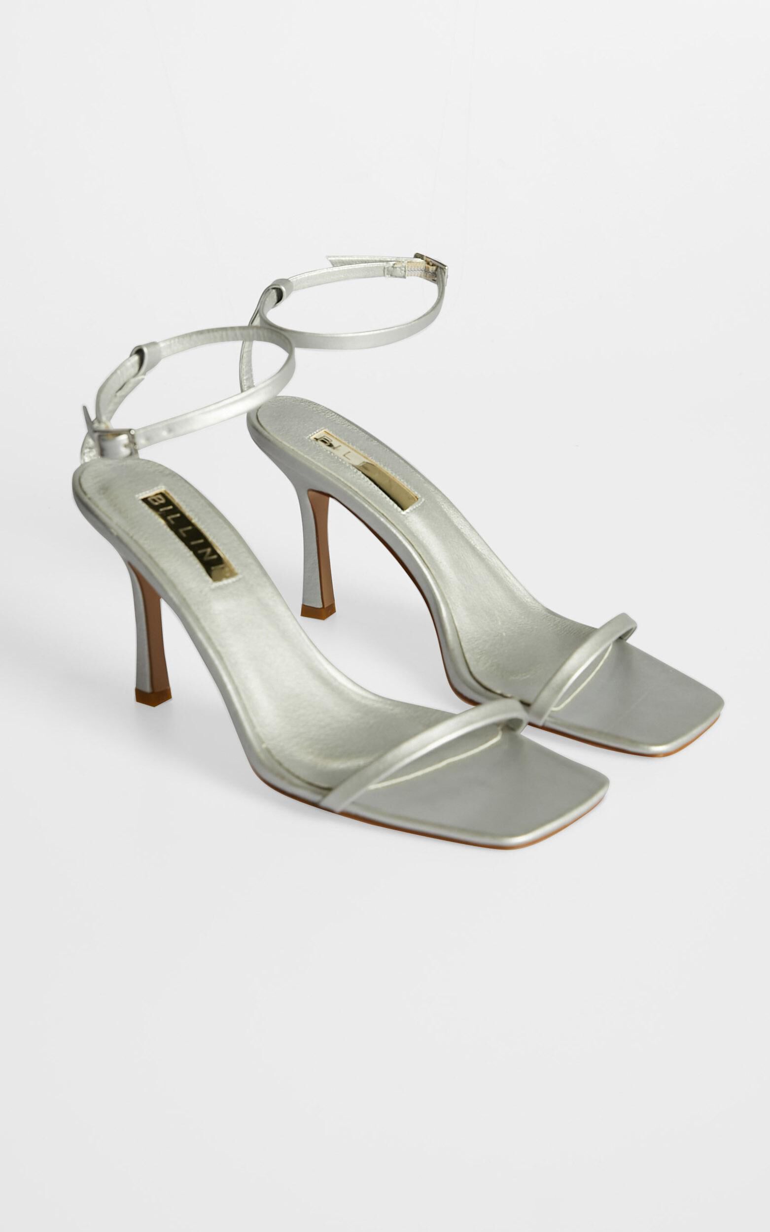 Matt silver outlet heels