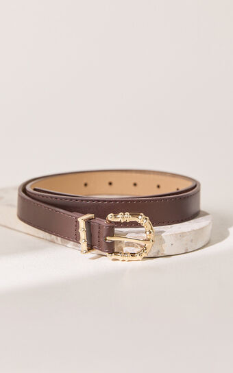 Valerie Buckle Belt in Brown