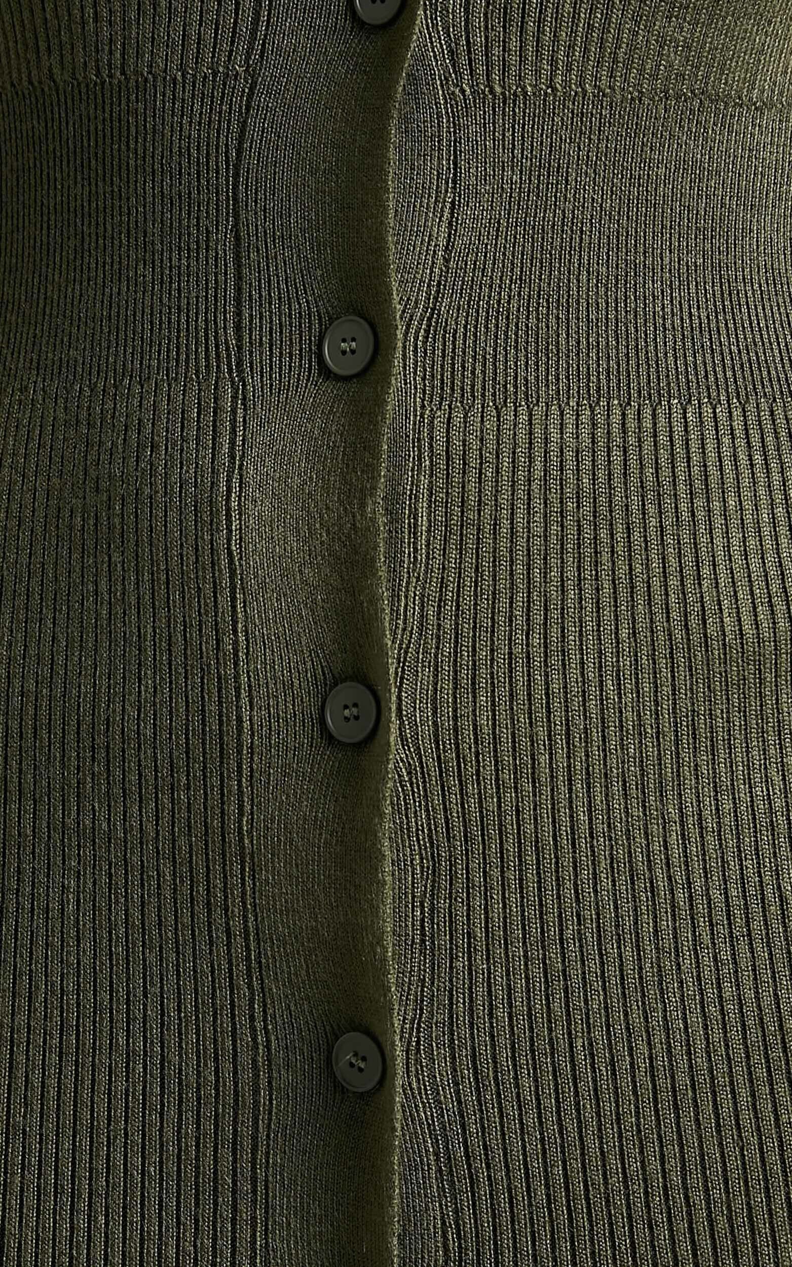 SUBOO - Leah Knit Square Neck Dress (Olive)