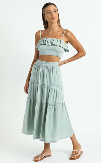 Elody Two Piece Set in Sage