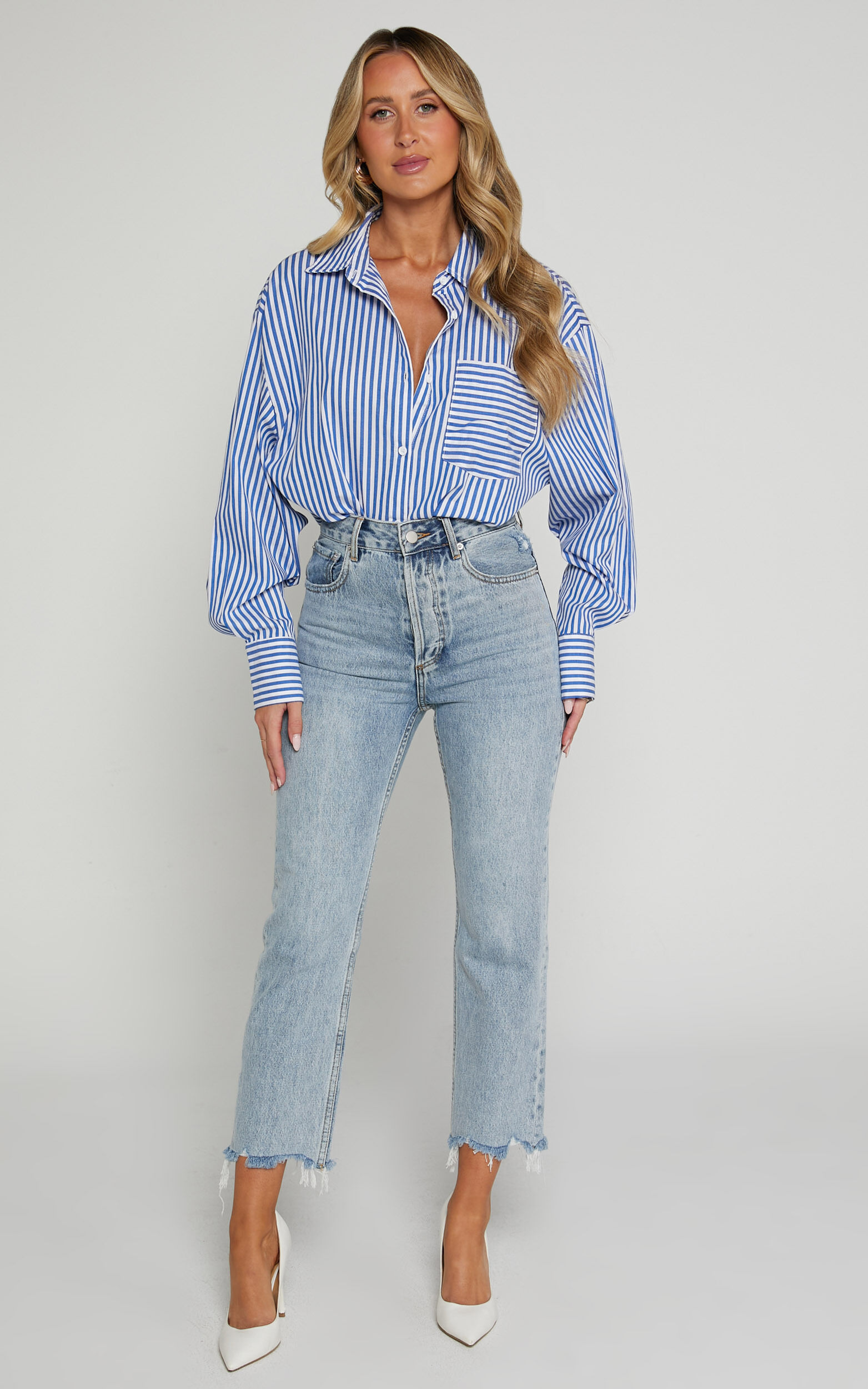 Cropped high waisted jeans clearance